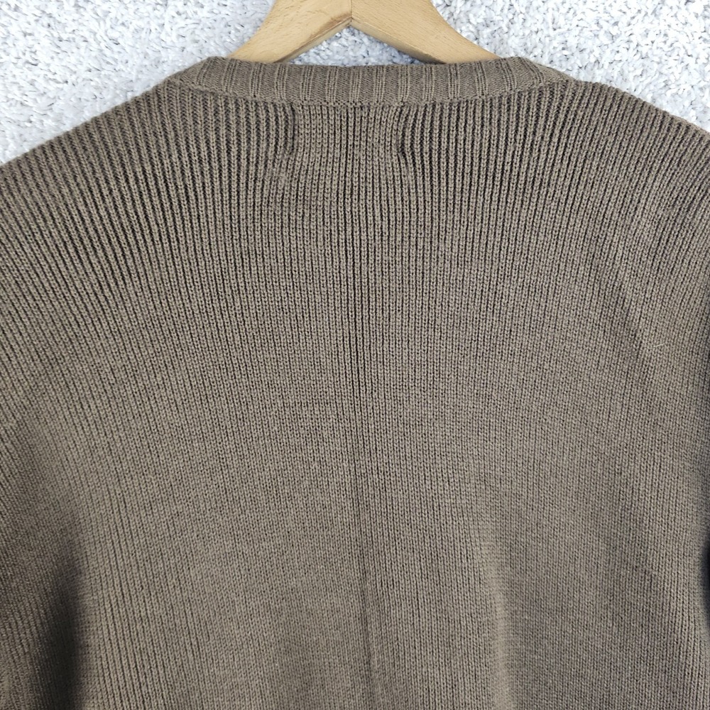 Vtg 70s Leather V Neck Sweater Cow Suede Brown Western Rockabilly Mens‎ XL - Picture 13 of 16